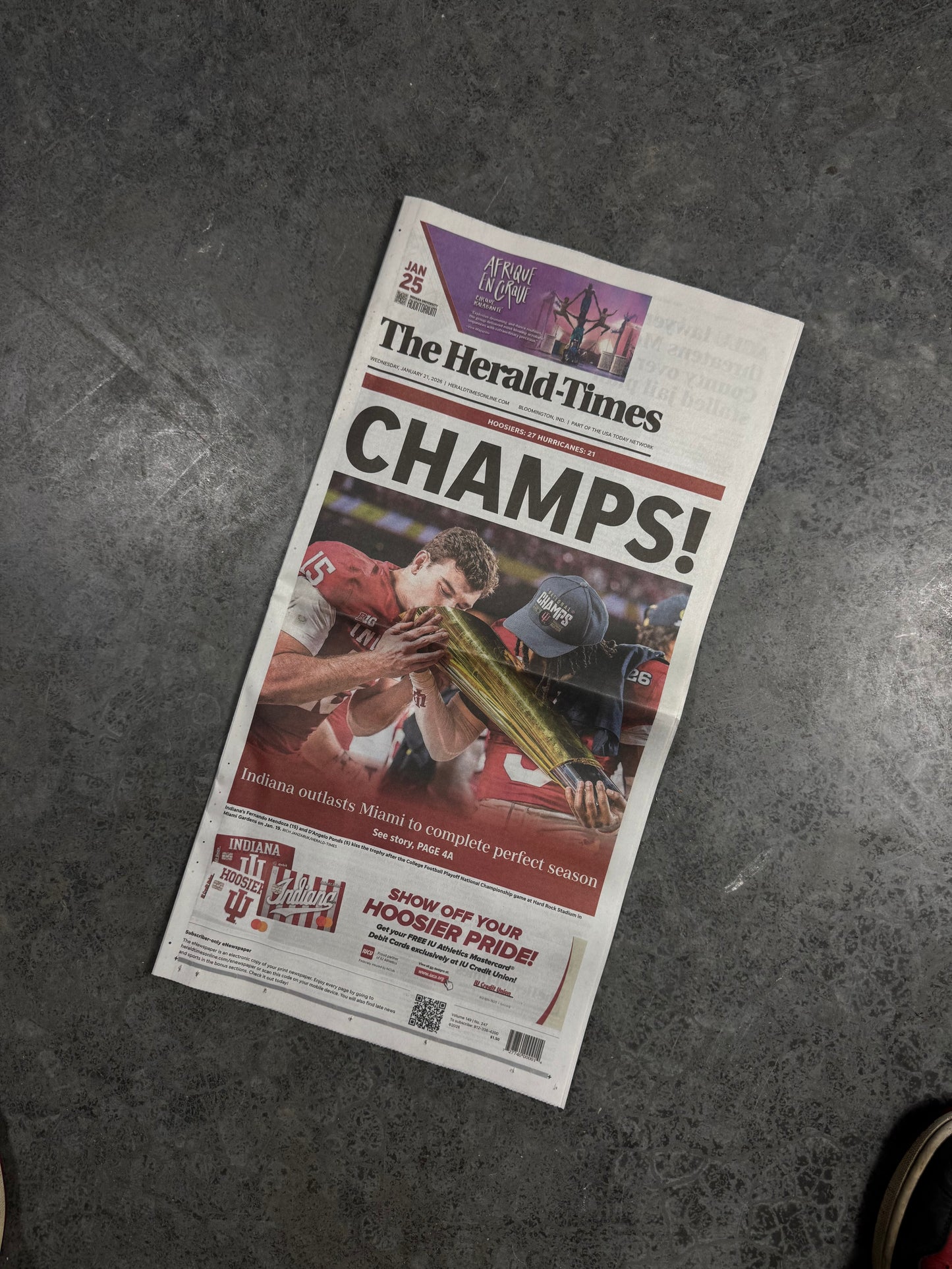 2026 National Championship Newspaper