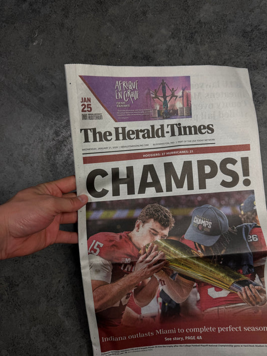 2026 National Championship Newspaper