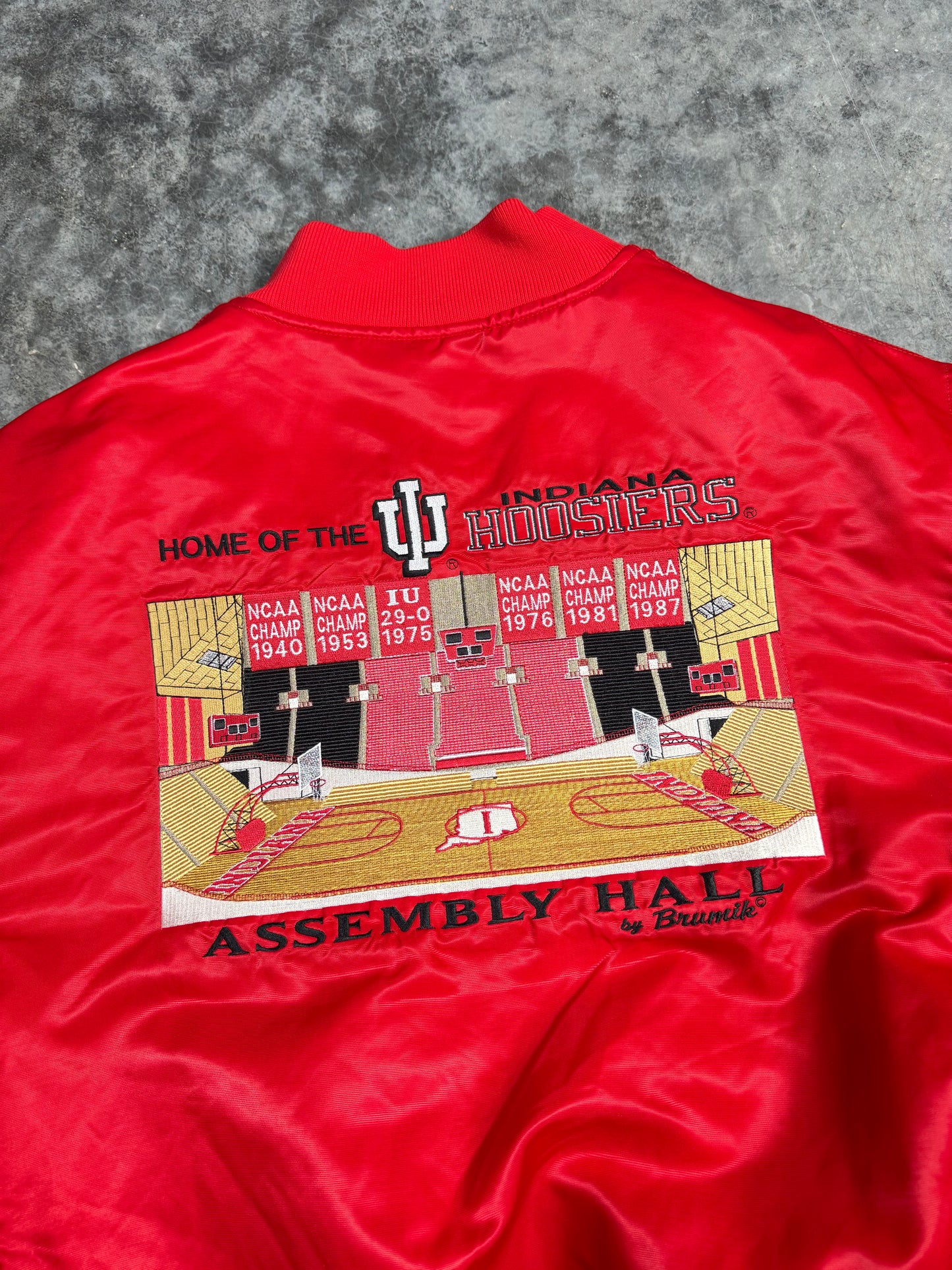 Super Rare Assembly Hall Satin Jacket XL