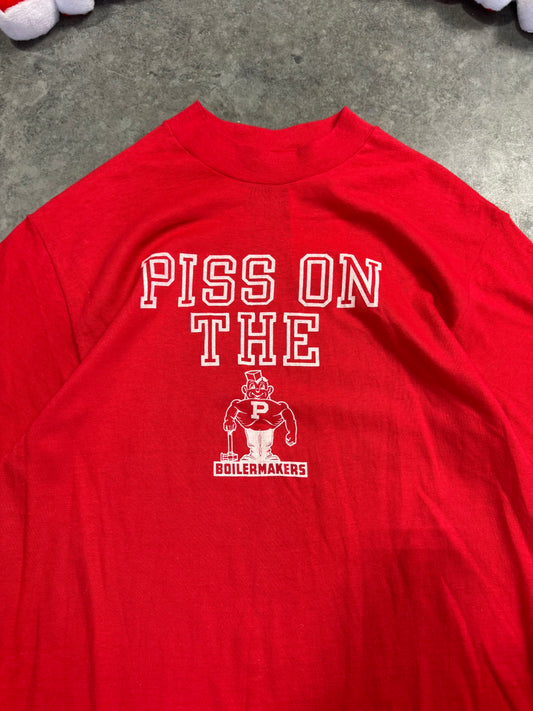 Piss On Purdue Tee fits Medium