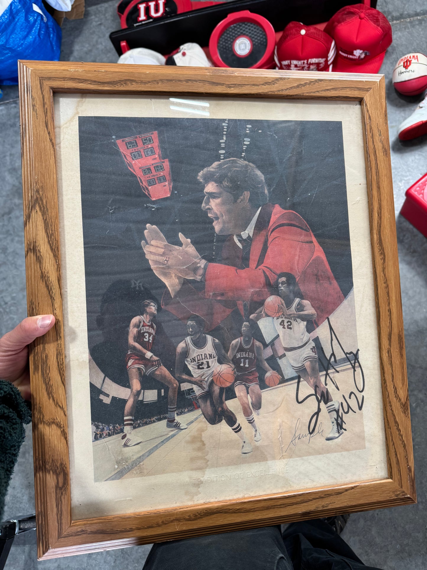 1976 IU BB Framed Poster Signed by Scott May
