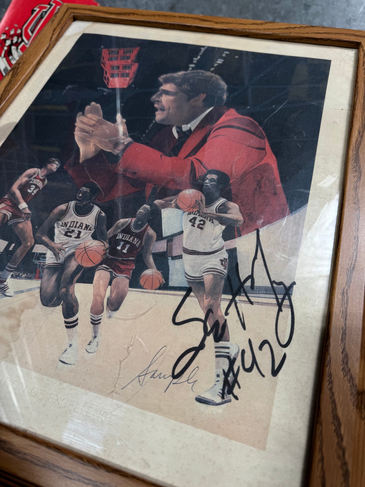 1976 IU BB Framed Poster Signed by Scott May