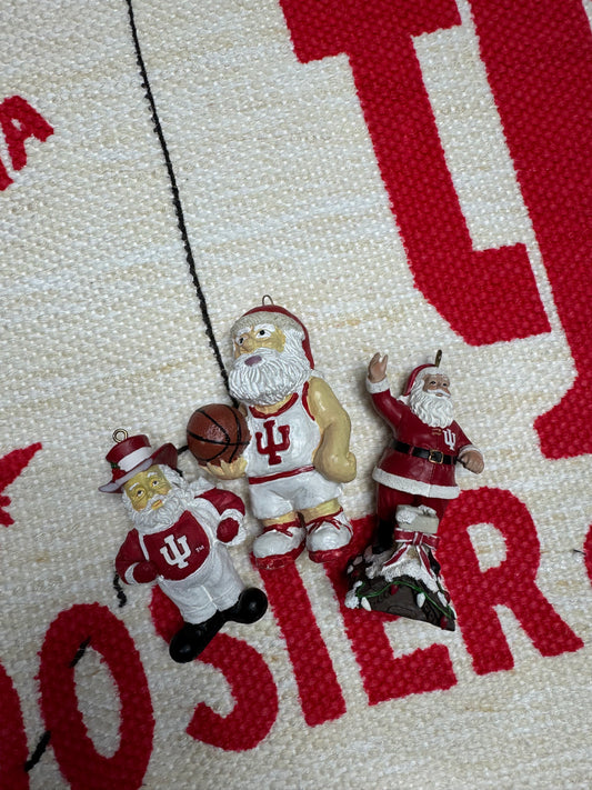 IU Santa Ornaments