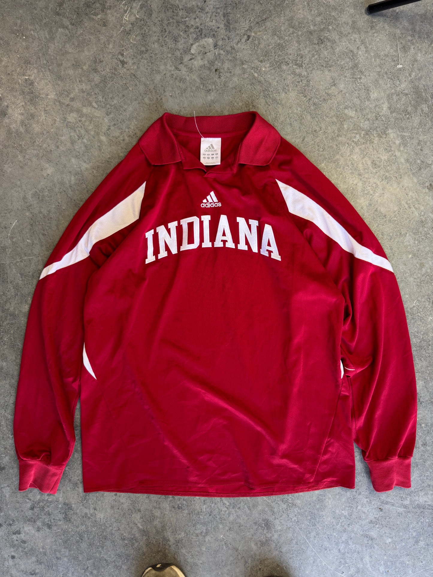 Athletic Longsleeve Adidas Collared Large